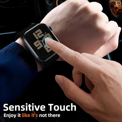 Vauki 6 Pièces Protection Écran pour Apple Watch SE 44mm (2022/2020) /Series 6/5/4 44mm Verre Trempé,HD Transparent Sans Bulles Silicone Ultra-Mince TPU Souple Film Protecteur Installation Facile