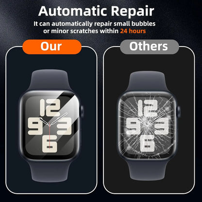 Vauki 6 Pièces Protection Écran pour Apple Watch SE 44mm (2022/2020) /Series 6/5/4 44mm Verre Trempé,HD Transparent Sans Bulles Silicone Ultra-Mince TPU Souple Film Protecteur Installation Facile