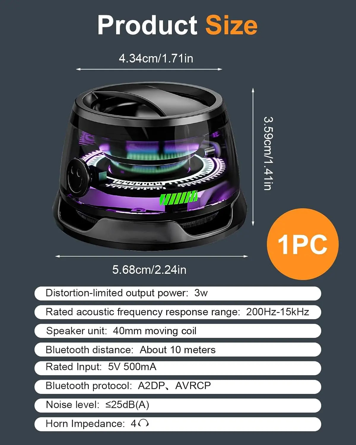 Qaum Enceinte Bluetooth magnétique G200 rechargeable portable sans fil avec câble pour voyage, extérieur, jeux de voiture, lumière colorée multi-RVB, Bluetooth 5.3, fonction support de téléphone