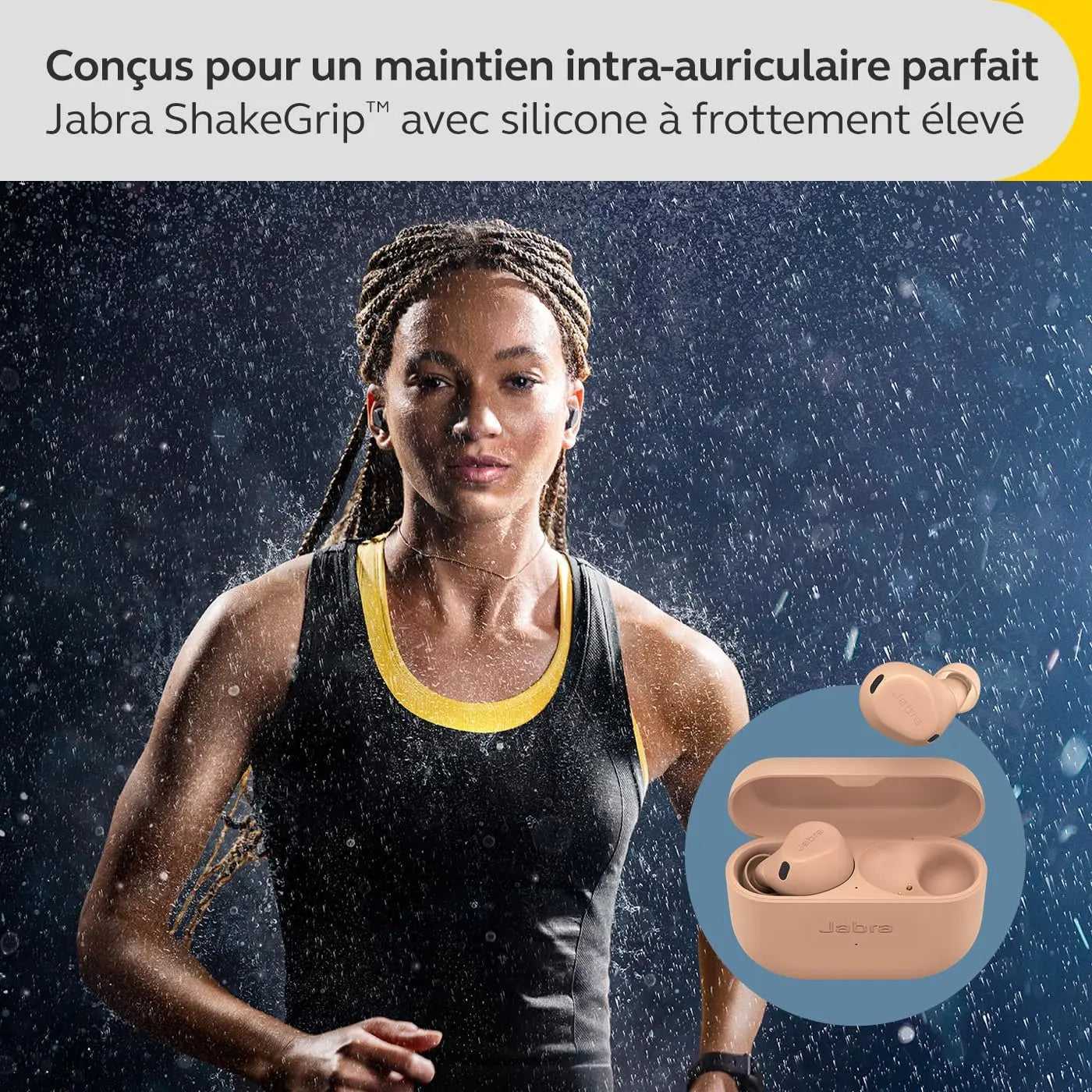 Jabra Elite 8 Active - Écouteurs sans Fil Bluetooth Intra-Auriculaires - Réduction de Bruit Active Hybride adaptative - 6 Microphones intégrés, résistants à l'eau et à la Transpiration - Caramel
