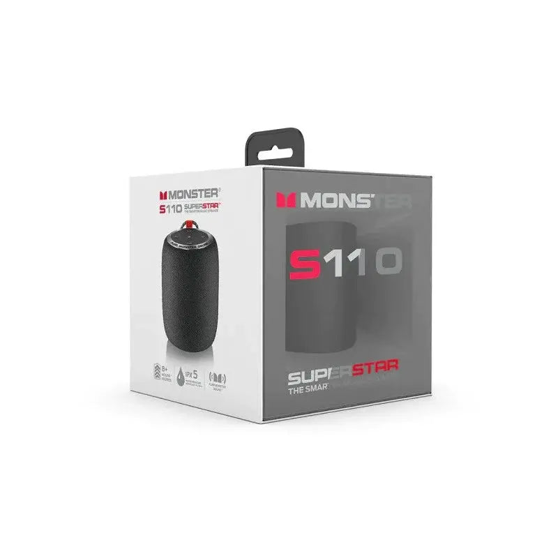 MONSTER S110 Enceinte sans fil Bluetooth - Autonomie 8 heures - Wtaerproof - Noir Voltshop