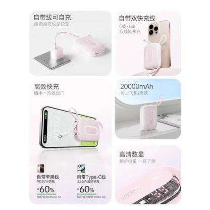 Mini power Bank Egg portable charge rapide 10000 mAH rose Voltshop