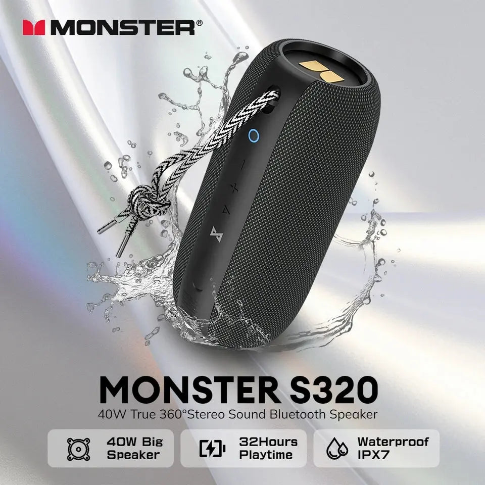 Monster - S320 - Boombox Bluetooth - 40 Watts - Noir Voltshop