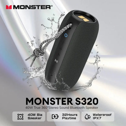 Monster - S320 - Boombox Bluetooth - 40 Watts - Noir Voltshop