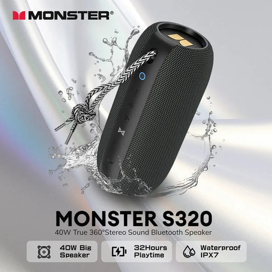 Monster - S320 - Boombox Bluetooth - 40 Watts - Noir Voltshop