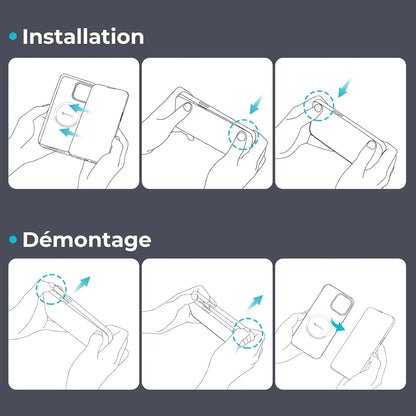 pitaka Coque pour iPhone 15 Pro Compatible avec Magsafe Housse de Magnétique avec Protection Antichoc Militaire Etui Fin en 1500D Fibre Aramide/TPU [MagEZ Case Pro 4] Noir/Gris