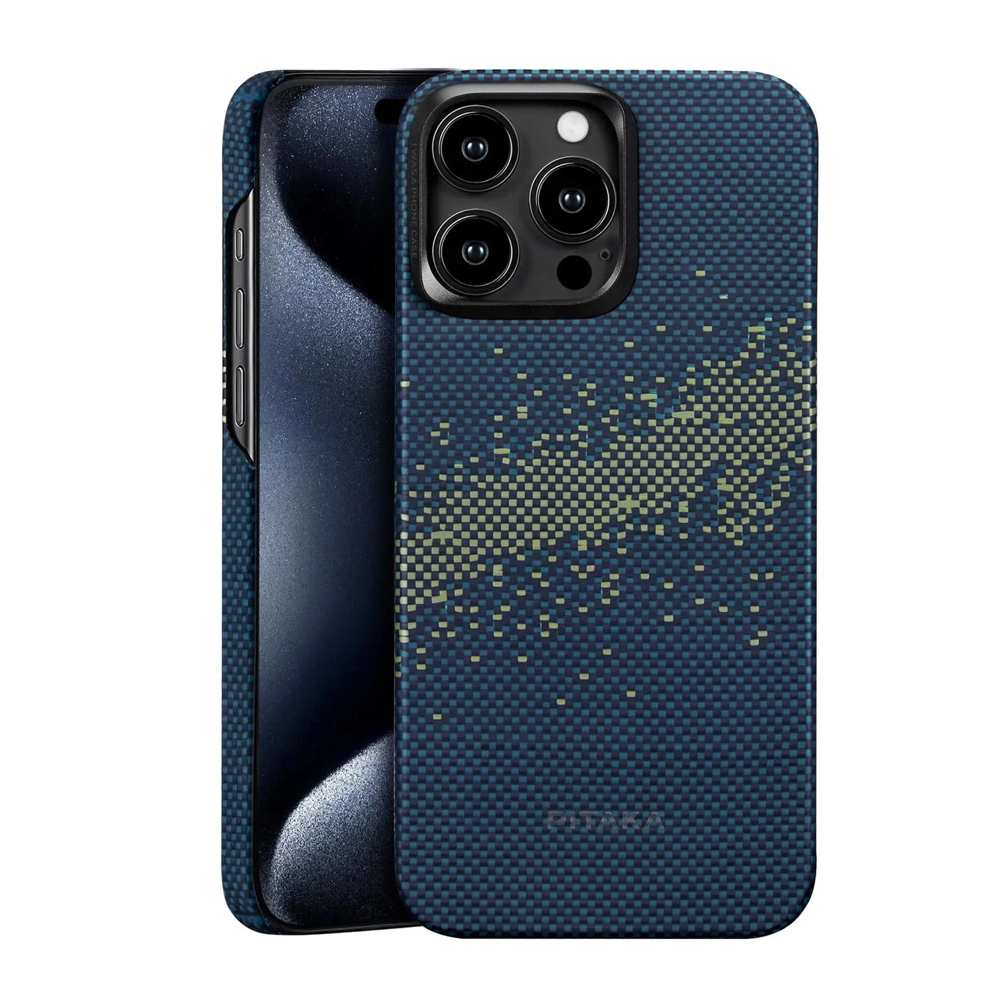 pitaka Coque pour iPhone 15 Pro Compatible avec Magsafe Housse de Magnétique avec Protection Antichoc Militaire Etui Fin en 1500D Fibre Aramide/TPU [MagEZ Case Pro 4] Noir/Gris