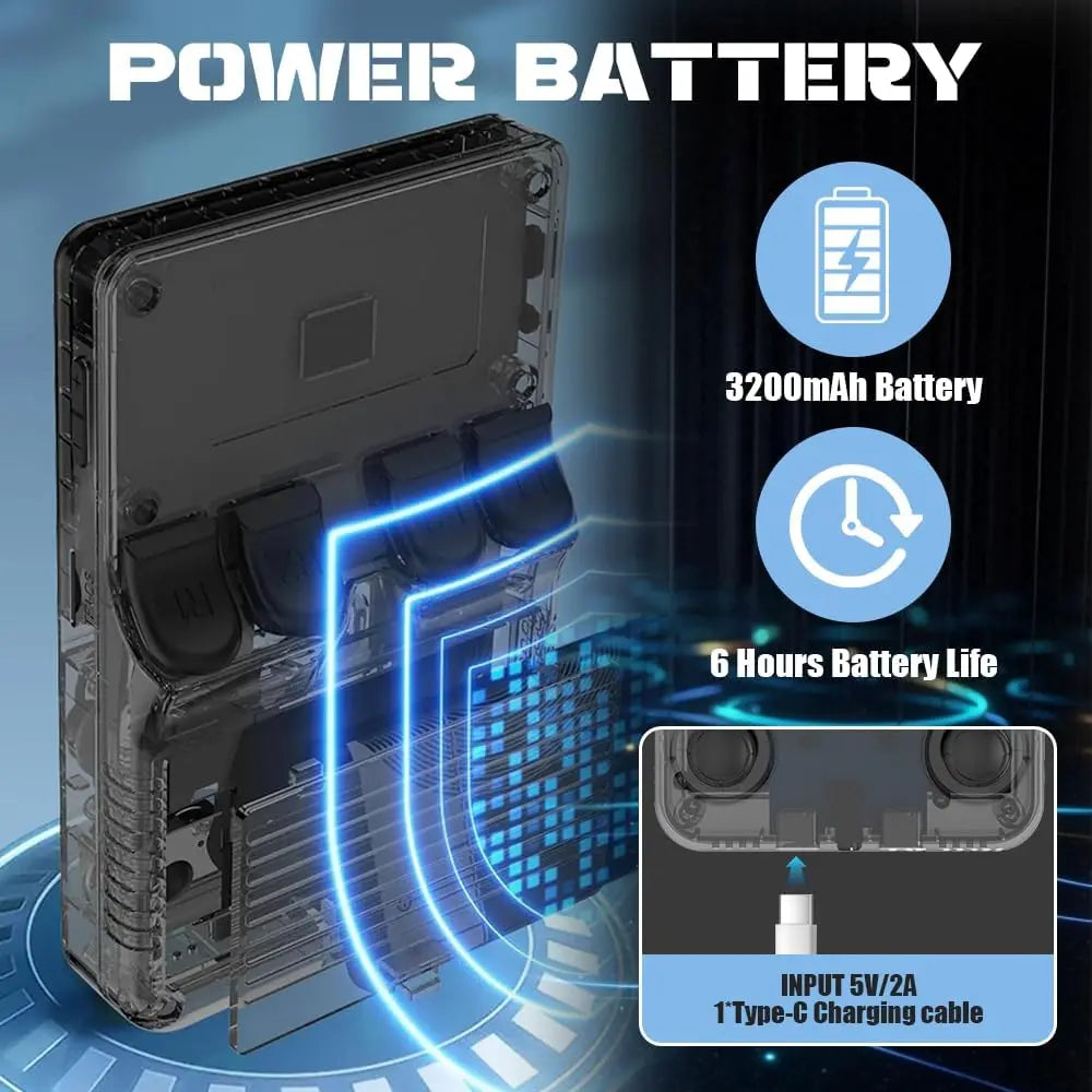 SGZIOO R36S Console de jeu portable, consoles de jeux portables avec système Linux open source, écran IPS de 3,5", carte TF 64G, plus de 15 000 jeux classiques intégrés, consoles de jeux portables