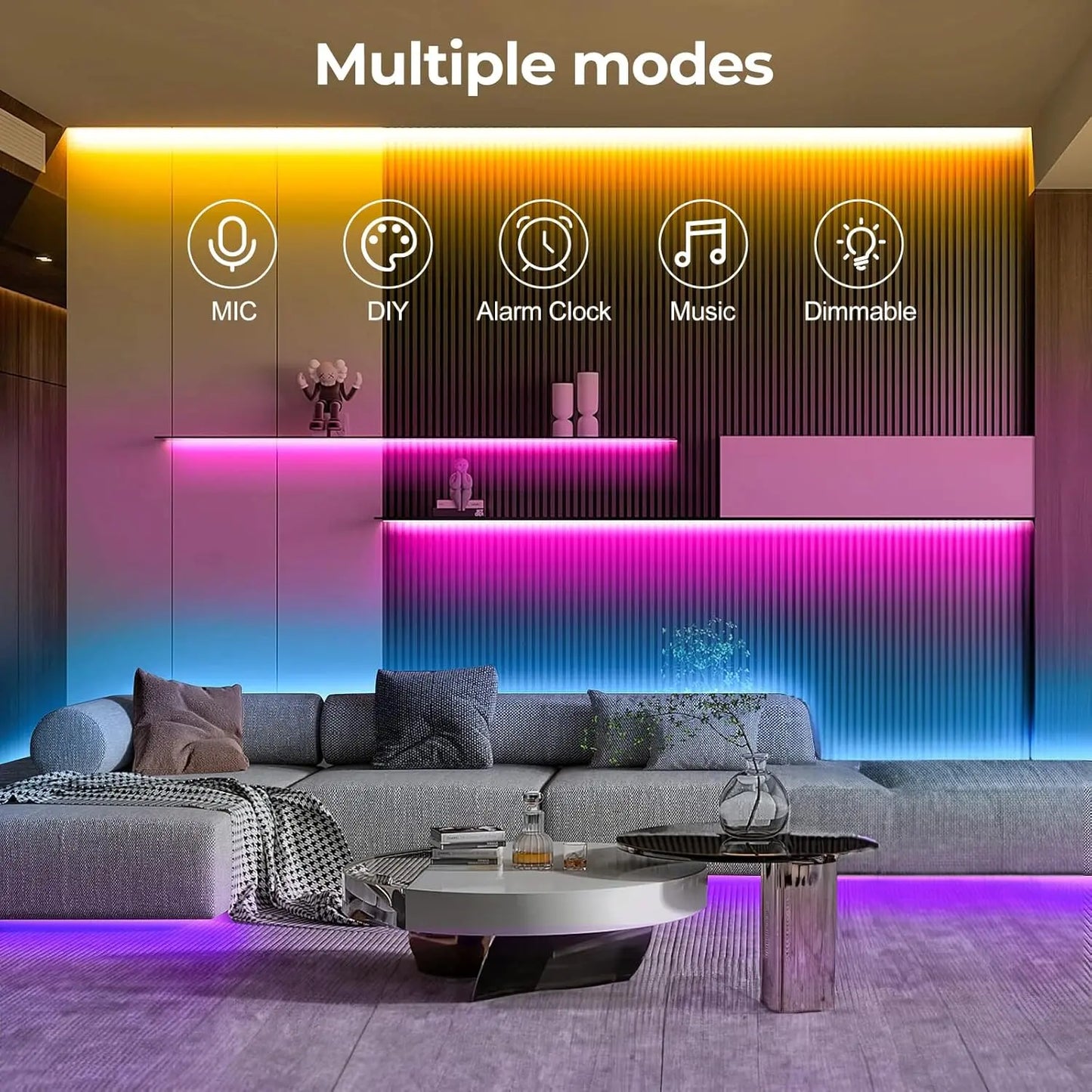 LUXONIC RGB Neon Ruban LED 10M, Bluetooth Etanche Bande LED Néon en Silicone avec Contrôle APP, Télécommande, Synchronisation de Musique, 24V Flexible Lumineuse Led pour Éclairage Intérieur et Extérie
