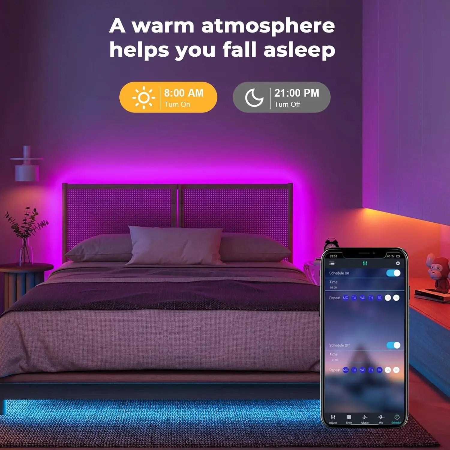 LUXONIC RGB Neon Ruban LED 10M, Bluetooth Etanche Bande LED Néon en Silicone avec Contrôle APP, Télécommande, Synchronisation de Musique, 24V Flexible Lumineuse Led pour Éclairage Intérieur et Extérie