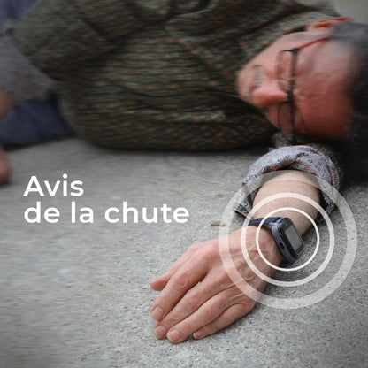 SaveFamily Senior Montre de localisation GPS pour personnes âgées, appels, avertissement de chute, bouton SOS, rappel des médicaments, rythme cardiaque Marque espagnole et application propre