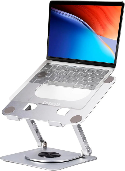 Crumya Support Ordinateur Portable – Support Rotatif à 360° pour PC, Pliable, Ergonomique, en Alliage d'aluminium.Compatible avec iPad, Ordinateurs Portables et tTablettes Jusqu'à 17 Pouces.
